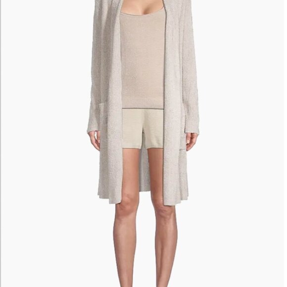 BAREFOOT DREAMS CozyChic Lite Rib-Knit Robe in Faded Rose Pearl (XL) $128 MSRP - Picture 3 of 4